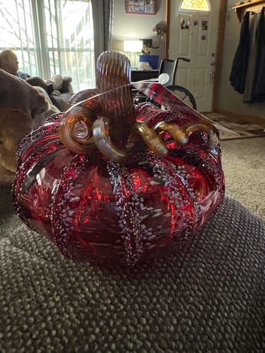 Customer photo review of $39 Mystery Glass Pumpkin