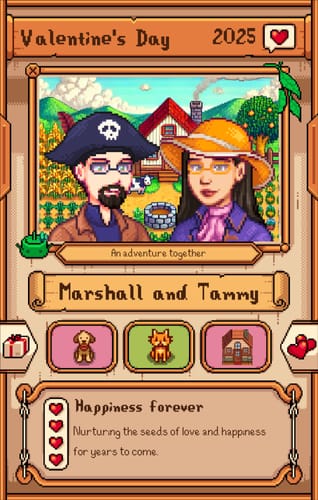 Customer photo review of Custom Farmers Metal Card – Personalized Gift for Couples