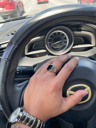 Customer photo review of Anillo Ágata - Acero Inox.