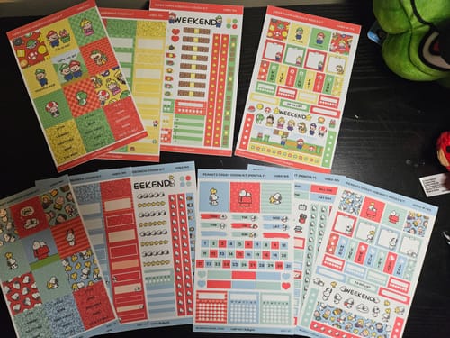 Customer photo review of Mario Theme Hobonichi Weeks Kit