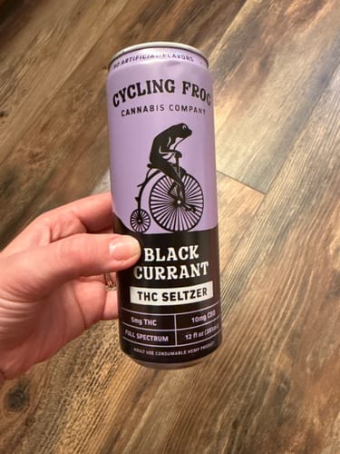 Customer photo review of Black Currant THC Seltzer, 6pk