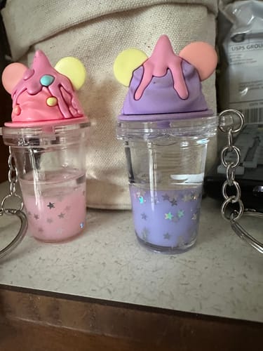 Customer photo review of Mini Ice Cream Melt Cup Keychain