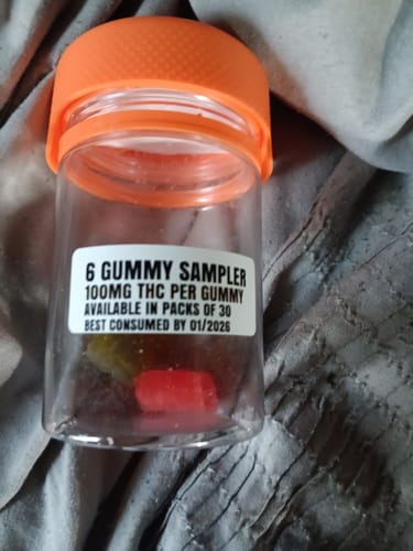 Customer photo review of Alpha 6 Gummy Sampler Jar 600mg THC + THCP Vegan
