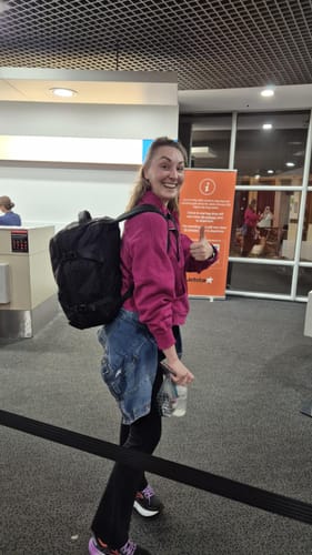 Customer photo review of Falco 40L Expandable Airline Approved Carry On Travel Backpack