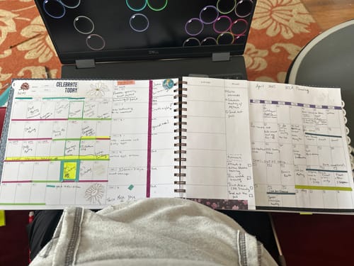 Customer photo review of Undated Horizontal Weekly Planner, The Curator