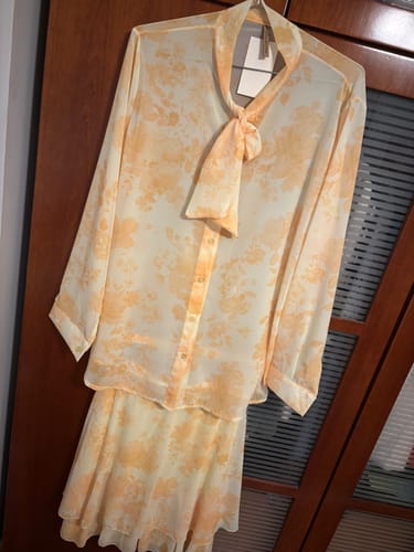 Customer photo review of Σετ πουκάμισο και φούστα floral light