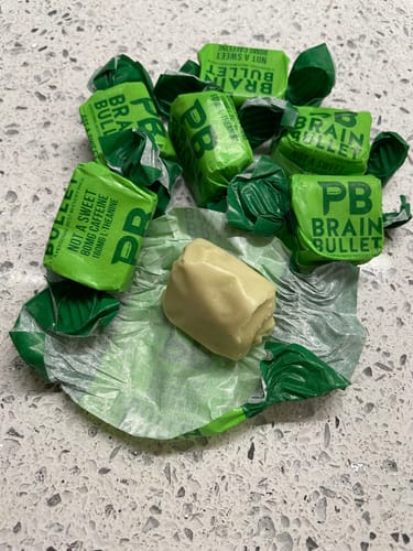 Customer photo review of Mental Mint Matcha Brain Bullet Focus Chews