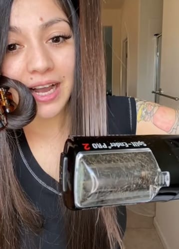 Customer photo review of BrushX Cordless Split End Hair Trimmer Automatic