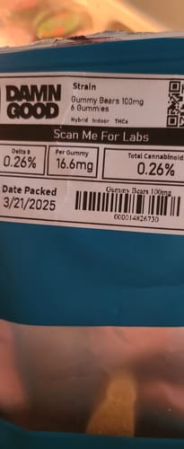 Customer photo review of Gummy Bears 100mg