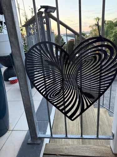 Customer photo review of Twirl Heart Wall Art