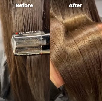 Customer photo review of BrushX Cordless Split End Hair Trimmer Automatic