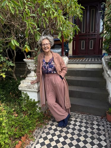 Heather K. review of Travel Coat | Mocha | Viscose Linen image 1 out of 1