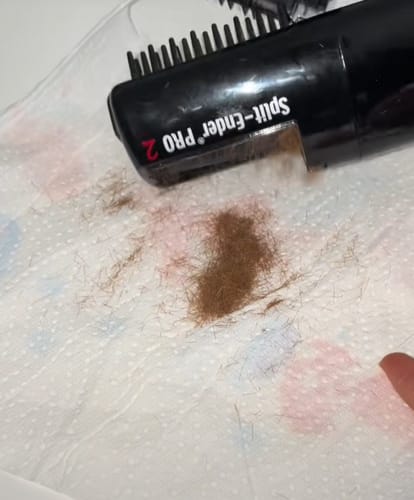 Customer photo review of BrushX Cordless Split End Hair Trimmer Automatic