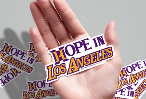 Customer photo review of Custom Shape Sticker Mockup