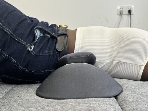 Customer photo review of CurveCare BBL Lumbar Pillow