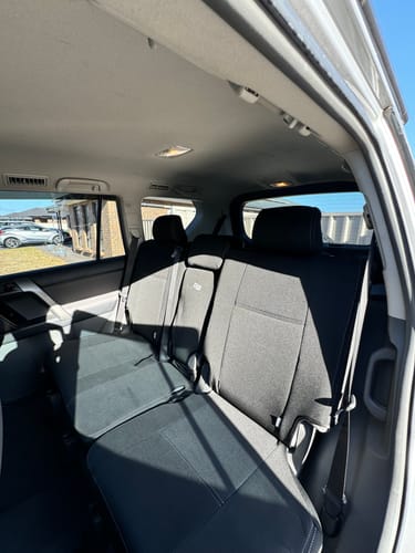Customer photo review of Toyota Prado 150 7-Seater 2nd Row Neoprene Rear Row Seat Covers (In Stock)