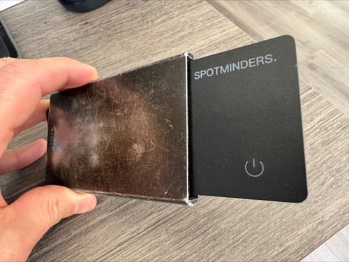 Customer photo review of SPOTMINDERS. Tracking card
