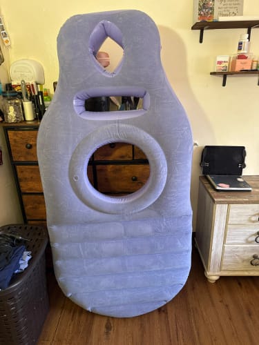 Customer photo review of BellySupport - Die Luftmatraze für entspanntes Bauchliegen in der Schwangerschaft
