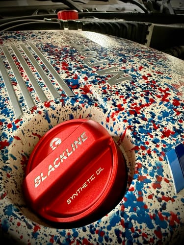 Customer photo review of GoldenWrench BMW F Series M Car BLACKLINE Performance Oil Cap Cover