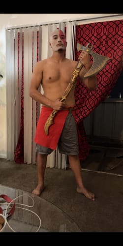 Customer photo review of Hand-forged Real Leviathan axe with hardened blade