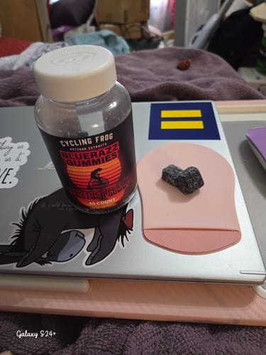 Customer photo review of BlueRazz Gummies, 10mg THC + 10mg CBD