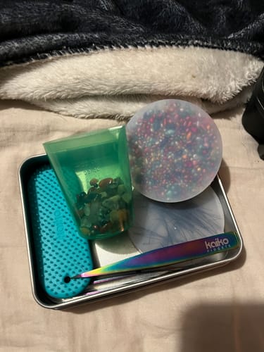 Customer photo review of Pick 'Em Starter Set - Kaiko Exclusive Picking, Popping & Hair Pulling Support Kit - more arriving in a week