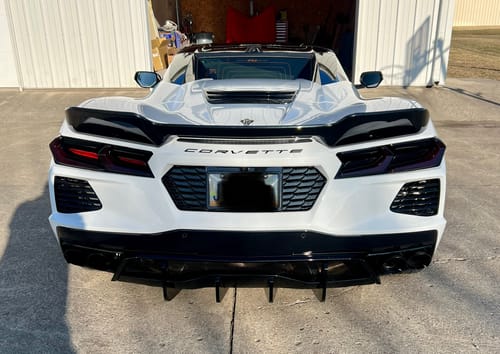 Customer photo review of Corvette C8 Rear Bumper Add-On Diffuser Lip