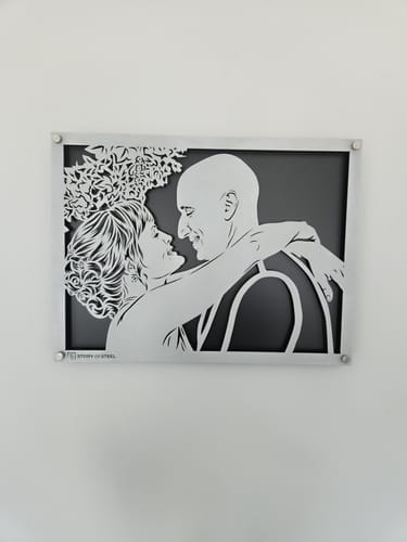 Customer photo review of Custom Metal Portrait