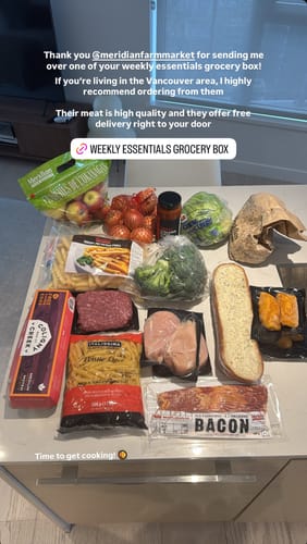 Customer photo review of Weekly Essentials Grocery Box