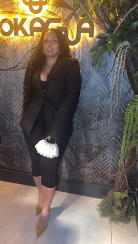 Customer photo review of Power Shoulder Suited Blazer