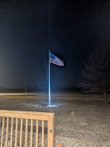 Customer photo review of Ultra Heavy Duty American Flag - 2-ply Polyester - Made In USA