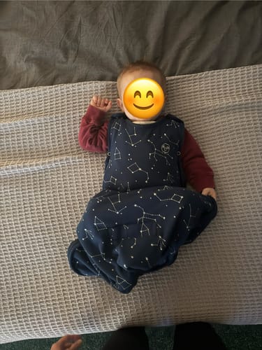 Customer photo review of 4 Season® Ultimate Baby Sleep Bag, Merino Wool & Organic Cotton, Night Sky™