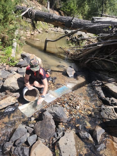 Customer photo review of 1088 Gold Rat sluice - with Mini cell Dream mat