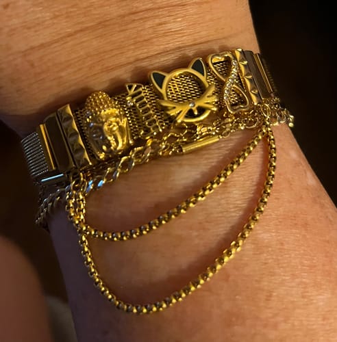 Customer photo review of Mesh bracelet gold luxe