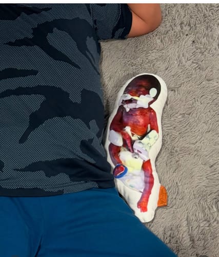 Customer photo review of Photo Birth Pillow