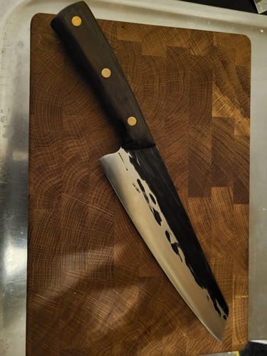 Customer photo review of Handgeschmiedetes Kochmesser - Carbonwood