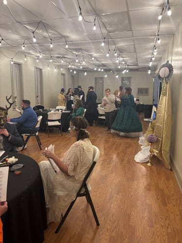 Customer photo review of Masquerade Ball/Carnival Murder Mystery Host Your Own Game Kit