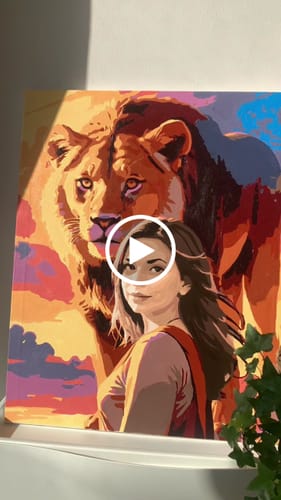 Customer video review of "Lionheart Companion" Paint by Numbers Kit