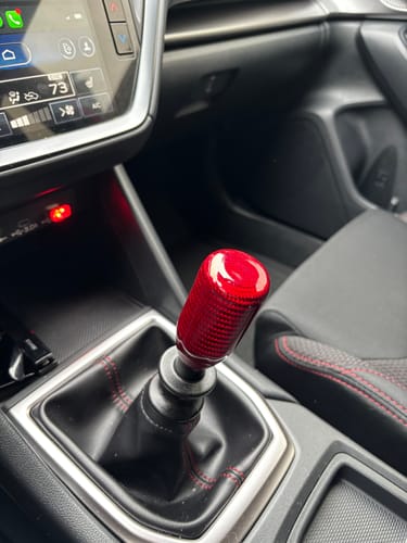 Customer photo review of Red Carbon Fiber Handle Shift Knob