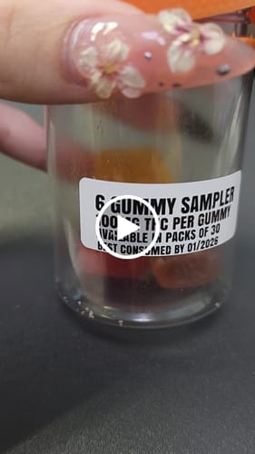 Customer video review of Alpha 6 Gummy Sampler Jar 600mg THC + THCP Vegan