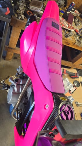 Customer photo review of Custom Seat Cover: 2021 Honda CRF110F