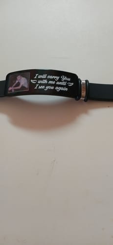 Customer photo review of Custom Photo I'm Always With You - Memorial Gift For Family, Friend - Personalized Engraved Bracelet