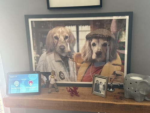 Customer photo review of Del & Rodders - Custom Pet Portrait