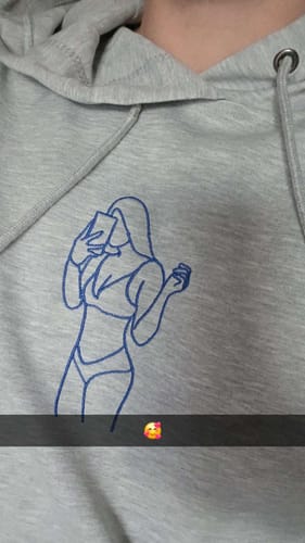 Customer photo review of Custom Embroidered Spicy Sweatshirt