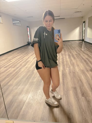 Customer photo review of Iron Sharpens Iron Oversized Tee