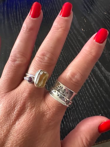 Customer photo review of Raw Stone Citrine Ring Sterling Silver
