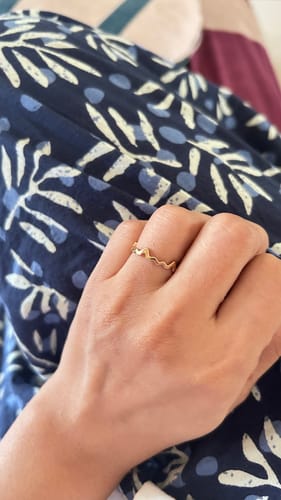 Customer photo review of Zig Zag Ring- 18k Rose Gold Plated