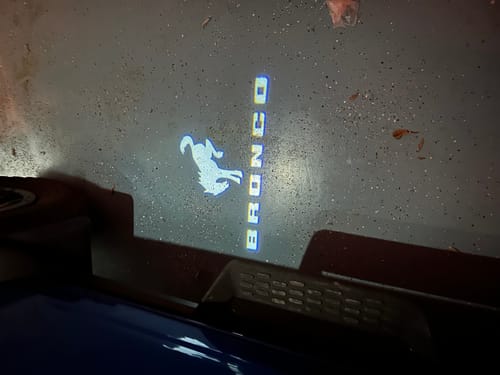 Customer photo review of Premium LED Side Mirror Projector Puddle Approach Lights for Ford Bronco 2021-2025