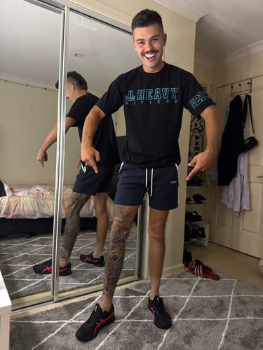 Customer photo review of Mens Asics Gel Quantum 180 4.5 ‘Black/Diva Pink’