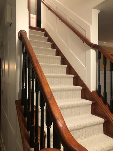 Customer photo review of Amalfi Carrara Herringbone Stair Runner